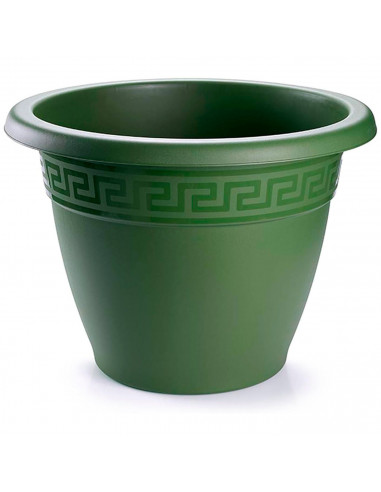 Tradineur - Maceta Redonda "Terracota" - Fabricado en Plástico - Macetero apto para Exterior e Interior del hogar - 20 cm - Colo