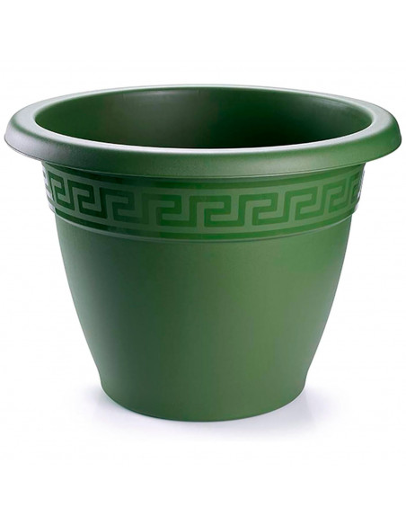 Tradineur - Maceta Redonda "Terracota" - Fabricado en Plástico - Macetero apto para Exterior e Interior del hogar - 20 cm - Colo