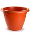 Tradineur - Maceta Redonda "Terracota" - Fabricado en Plástico - Macetero apto para Exterior e Interior del hogar - 35 cm - Colo