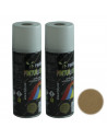 Montoro - Pack 2 botes de pintura en spray oro M305 200 ml, válido para multitud de superficies de interior y exterior