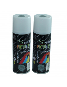 Montoro - Pack 2 botes de pintura en gris medio A45 200 ml, válido para multitud de superficies de interior y exterior. Pintura
