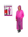 Tradineur - Chubasquero impermeable con capucha, reutilizable, poncho con mangas, capa para lluvia, cierre con botones, poliéste
