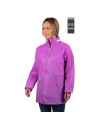 Tradineur - Chubasquero sport impermeable con capucha, reutilizable, poncho corto con mangas, lluvia, cierre con botones, poliés