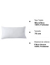 Tradineur - Almohada de fibra con doble funda y cremallera, 100% poliéster, firmeza media, muy suave, fabricada en España - 75 c