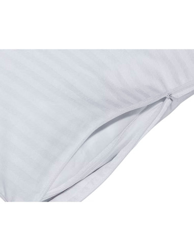 Tradineur - Almohada de fibra con doble funda y cremallera, 100% poliéster, firmeza media, muy suave, fabricada en España - 75 c
