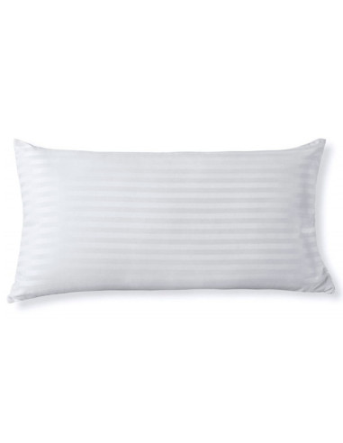 Tradineur - Almohada de fibra con doble funda y cremallera, 100% poliéster, firmeza media, muy suave, fabricada en España - 90 c