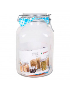 Tradineur - Tarro de vidrio hermético Primizie, incluye junta de goma, bote, frasco multiusos para almacenar conservas, legumbre