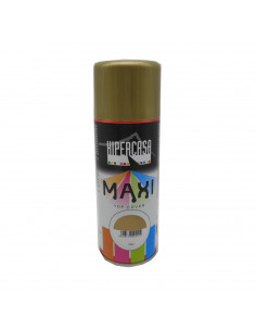 Hipercasa - Bote de pintura en spray color oro 400 ml, válido para multitud de superficies de interior y exterior