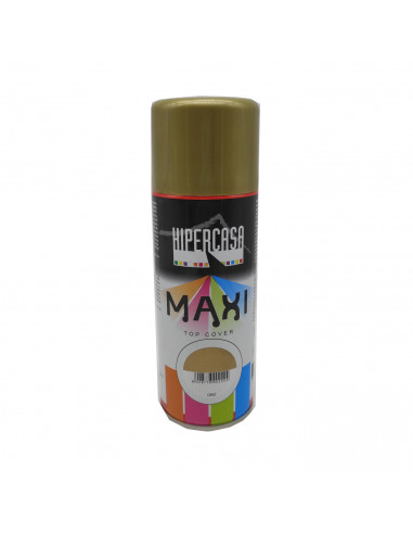 Hipercasa - Bote de pintura en spray color oro 400 ml, válido para multitud de superficies de interior y exterior