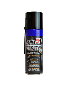 Tradineur - Bote de Aceite Multiusos 5 en 1 - Capacidad de 400 ml - Limpia, lubrica, afloja, elimina ruidos y actúa como antioxi
