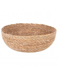 Tradineur - Bol de Mimbre Redondo - Fabricado en España - Ideal para el almacenamiento y la decoración de tu hogar - Ø 20 x 7 cm
