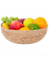 Tradineur - Bol de Mimbre Redondo - Fabricado en España - Ideal para el almacenamiento y la decoración de tu hogar - Ø 20 x 7 cm
