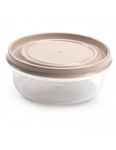 Tradineur - Pack de 3 Fiambreras Redondas - Capacidad de 500 ml - Apta para microondas y lavavajillas - Ø 13,5 x 5,5 cm - Color