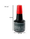 Tradineur - Pack de 4 Botes de tinta para tampones y sellos - Tinta de sellar sin aceite, válida para sellos de oficina - Entint