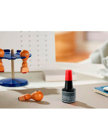 Tradineur - Pack de 4 Botes de tinta para tampones y sellos - Tinta de sellar sin aceite, válida para sellos de oficina - Entint