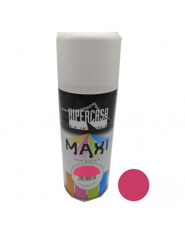 Hipercasa - Bote de pintura en spray rosa fluorescente 400 ml, válido para multitud de superficies de interior y exterior. Pintu