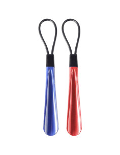 Tradineur - Pack de 2 Calzadores de 28 cm - Fabricado en Plástico - Incluye Lazo para colgar - Ideal para calzar embarazadas y p