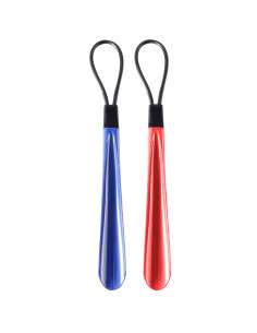 Tradineur - Pack de 2 Calzadores de 47 cm - Fabricado en Plástico - Incluye Lazo para colgar - Ideal para calzar embarazadas y p