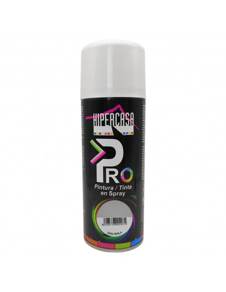 Hipercasa - Bote de pintura en spray color gris perla 400 ml, válido para multitud de superficies de interior y exterior Hipercasa - Bote de pintura en spray color gris perla 400 ml, válido para multitud de superficies de interior y exterior