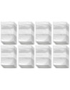 Tradineur - Paquete de 8 Pack de 6 Bolsas herméticas con franjas para Escribir - Aptas para Alimentación y Reutilizables - 48 Un