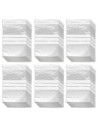 Tradineur - Paquete de 6 Pack de 16 Bolsas herméticas con franjas para Escribir - Aptas para Alimentación y Reutilizables - 96 U