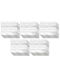 Tradineur - Paquete de 10 Pack de 50 Bolsas herméticas con franjas para Escribir - Aptas para Alimentación y Reutilizables - 500