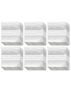 Tradineur - Paquete de 6 Pack de 16 Bolsas herméticas con franjas para Escribir - Aptas para Alimentación y Reutilizables - 96 U