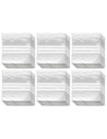 Tradineur - Paquete de 6 Pack de 16 Bolsas herméticas con franjas para Escribir - Aptas para Alimentación y Reutilizables - 96 U