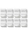 Tradineur - Paquete de 8 Pack de 24 Bolsas herméticas con franjas para Escribir - Aptas para Alimentación y Reutilizables - 192