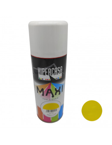 Hipercasa - Bote de pintura en spray color amarillo claro 400 ml, válido para multitud de superficies de interior y exterior