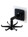Tradineur - Pack de 3 Ganchos Giratorios de 360° para Colgar Platos Sin Perforación - Gancho Vertical Plegable de 180° - Fabrica