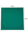 Tradineur - Tapete para Juegos de Poker - Fabricado en Poliester - Ideal para trasladarlo a cualquier lugar - 50 x 50 cm - Color