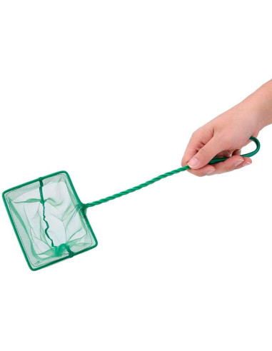 Tradineur - Red para acuarios - Fabricado en Plástico - Ideal para la limpieza del Acurio y seguro para los peces - 62 x 30 cm -
