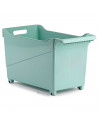 Tradineur - Carrito de plástico Multiusos con Ruedas Nº 2 - 27,5 x 24 x 45,5 cm - Cesta para Diversos usos con Ruedas para mover