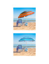Tradineur - Sombrilla de playa UV 25+ - Fabricado en Poliéster - Ideal para ir a la playa y protegerse del sol - Ø 180 cm - Colo