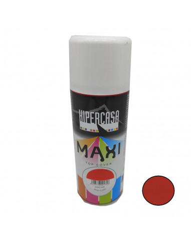 Hipercasa - Bote de pintura en spray color rojo claro 400 ml, válido para multitud de superficies de interior y exterior