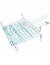Tradineur - Parrilla Doble para barbacoas - Fabricada en Acero - Fácil Limpieza y Apta para uso alimentario - 30 x 35 cm