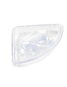Tradineur - Cesta Rinconera para duchas de Forma Triangular - Nº 7 - Fabricado en Plástico - Incluye ventosas para buen agarre -