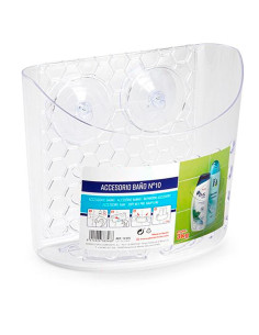 Tradineur - Cesta Rinconera para duchas de Forma Triangular - Nº 10 - Fabricado en Plástico - Incluye ventosas para buen agarre