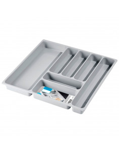 Tradineur - Cubertero N.º 3 - Fabricado en Plástico - Recipiente para ordenación y almacenamiento de cubertería - 4,6 x 45 x 45
