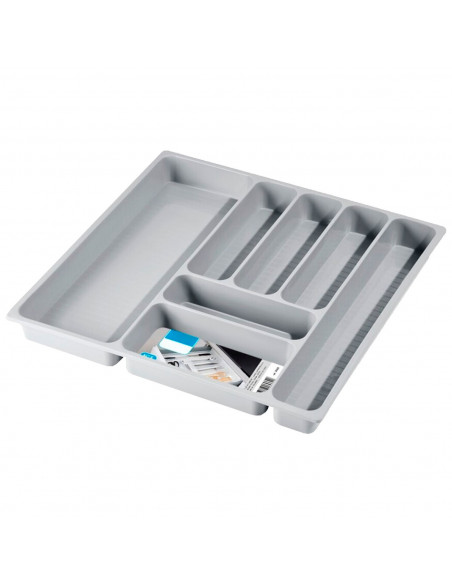 Tradineur - Cubertero N.º 3 - Fabricado en Plástico - Recipiente para ordenación y almacenamiento de cubertería - 4,6 x 45 x 45