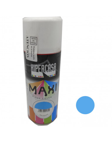 Hipercasa - Bote de pintura en spray azul celeste 400 ml, válido para multitud de superficies de interior y exterior. Pintura en