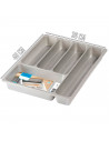 Tradineur - Cubertero N.º 2 - Fabricado en Plástico - Recipiente para ordenación y almacenamiento de cubertería - 4,6 x 30 x 40