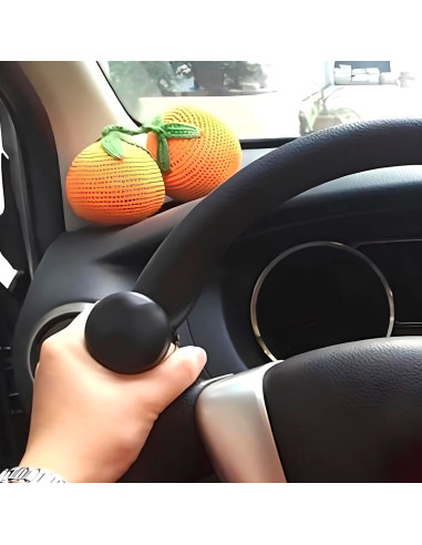Tradineur - Perilla de dirección para vehículos - Giro 360º - Apto para la toda clase de vehículos - Ajustable Manualmente - Col
