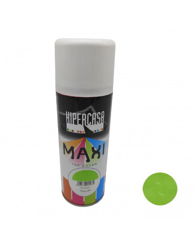 Hipercasa - Bote de pintura en spray verde lima 400 ml, válido para multitud de superficies de interior y exterior
