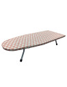 Tradineur - Tabla de Planchar Pequeña - Fabricada en Madera - Soporte para plancha y patas metálicas antideslizantes - 30 x 75 c