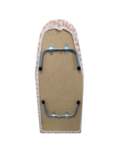 Tradineur - Tabla de Planchar Pequeña - Fabricada en Madera - Soporte para plancha y patas metálicas antideslizantes - 30 x 75 c