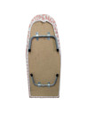 Tradineur - Tabla de Planchar Pequeña - Fabricada en Madera - Soporte para plancha y patas metálicas antideslizantes - 30 x 75 c