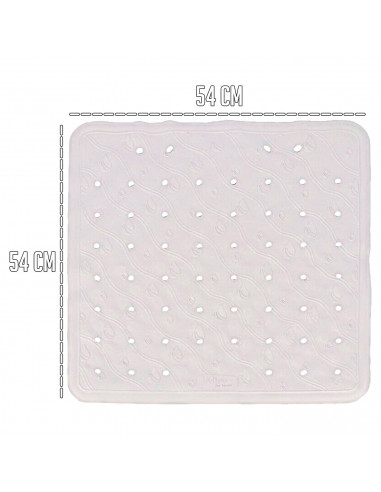 Tradineur - Alfombra de goma antideslizante para baño - Fácil Limpieza - Adherencia y seguridad garantizada en la bañera - 54 x