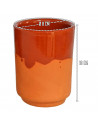 Tradineur - Pack de 3 Vasos de barro - Funcional en Vitro y Gas - Apto para Microonda y Horno - Fácil limpieza en lavavajillas -